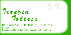 terezia toltesi business card